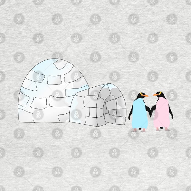 Penguins and Igloo by mailboxdisco